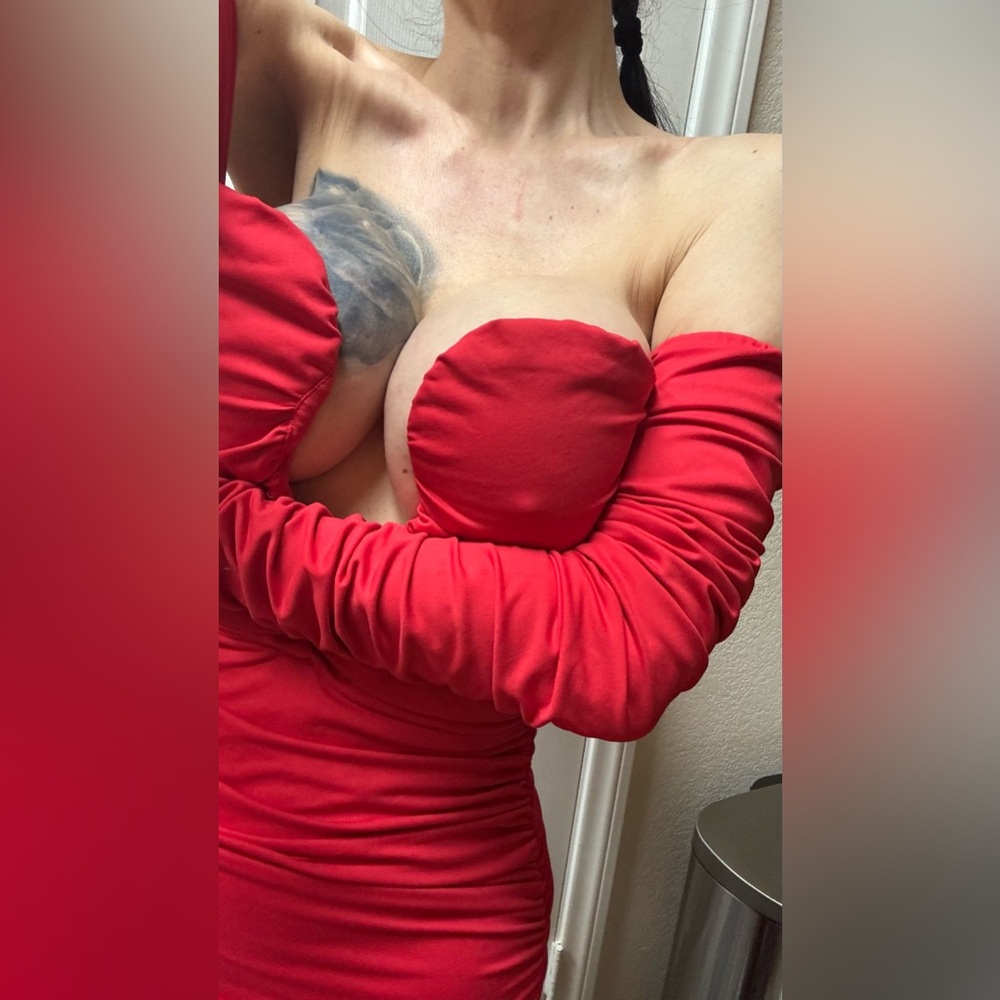Elegant Red Women's Dress M/L